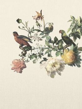 Vliesová obrazová tapeta Květiny, Papoušci 307401, 210 x 280 cm, Museum, Eijffinger