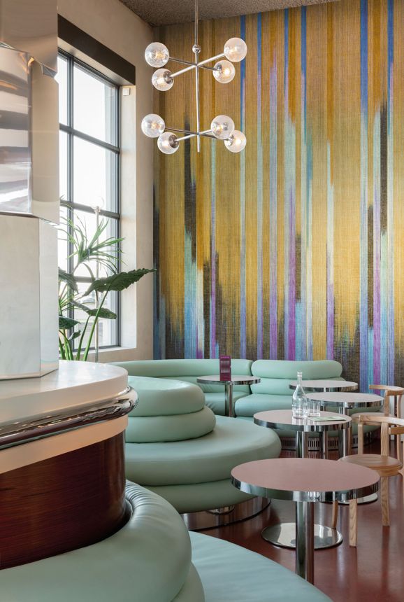 Vliesová obrazová tapeta na zeď, imitace látky, pruhy, DGRIC1023-300, Serica, Masureel