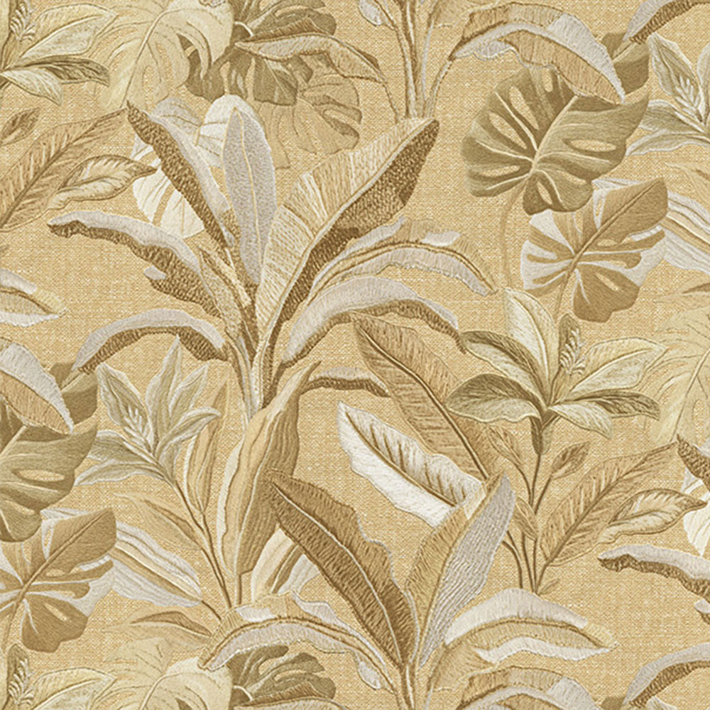 Luxusní vliesová tapeta na zeď, zlatá, květiny, listy, 73807, Tendenze, Emiliana Parati