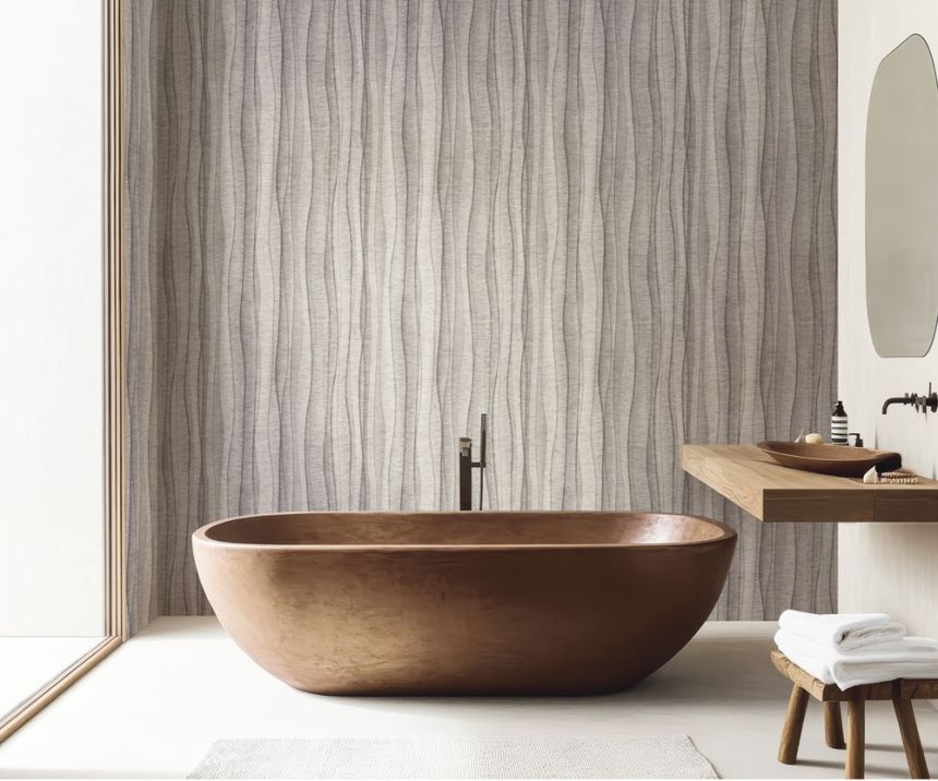 Vliesová tapeta na zeď, šedá, pruhy, 73841, Tendenze, Emiliana Parati