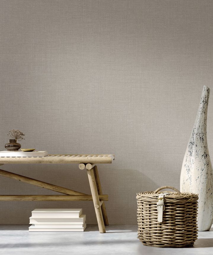 Luxusní vliesová tapeta na zeď, hnědá, imitace látky, 73852, Tendenze, Emiliana Parati