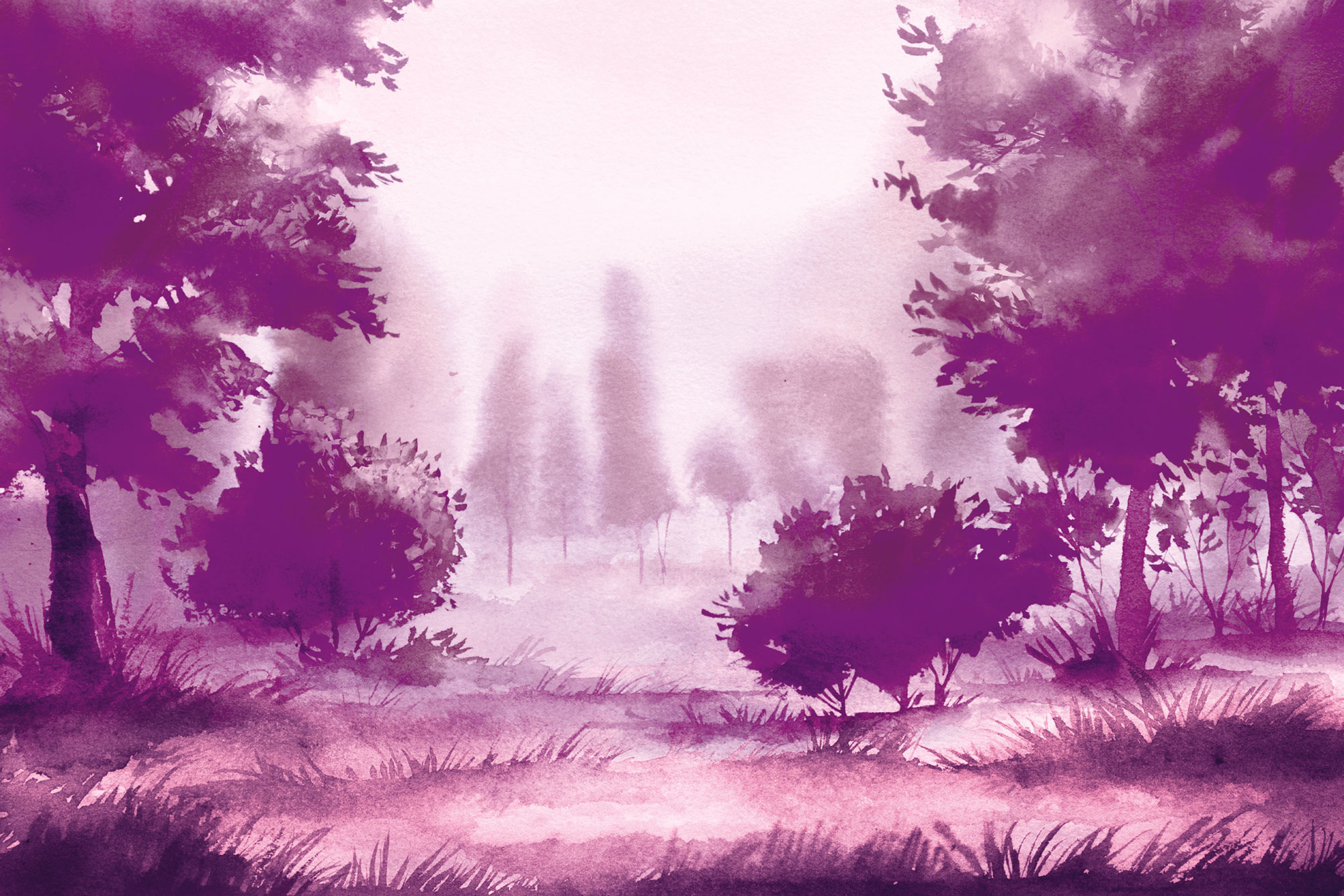 Fototapety na míru, Akvarel, příroda, stromy, 1004, My Dream, Vavex