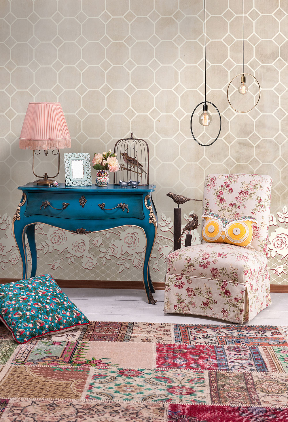 Fototapety na míru, Květiny, geometrický vzor, 5008, My Dream, Vavex