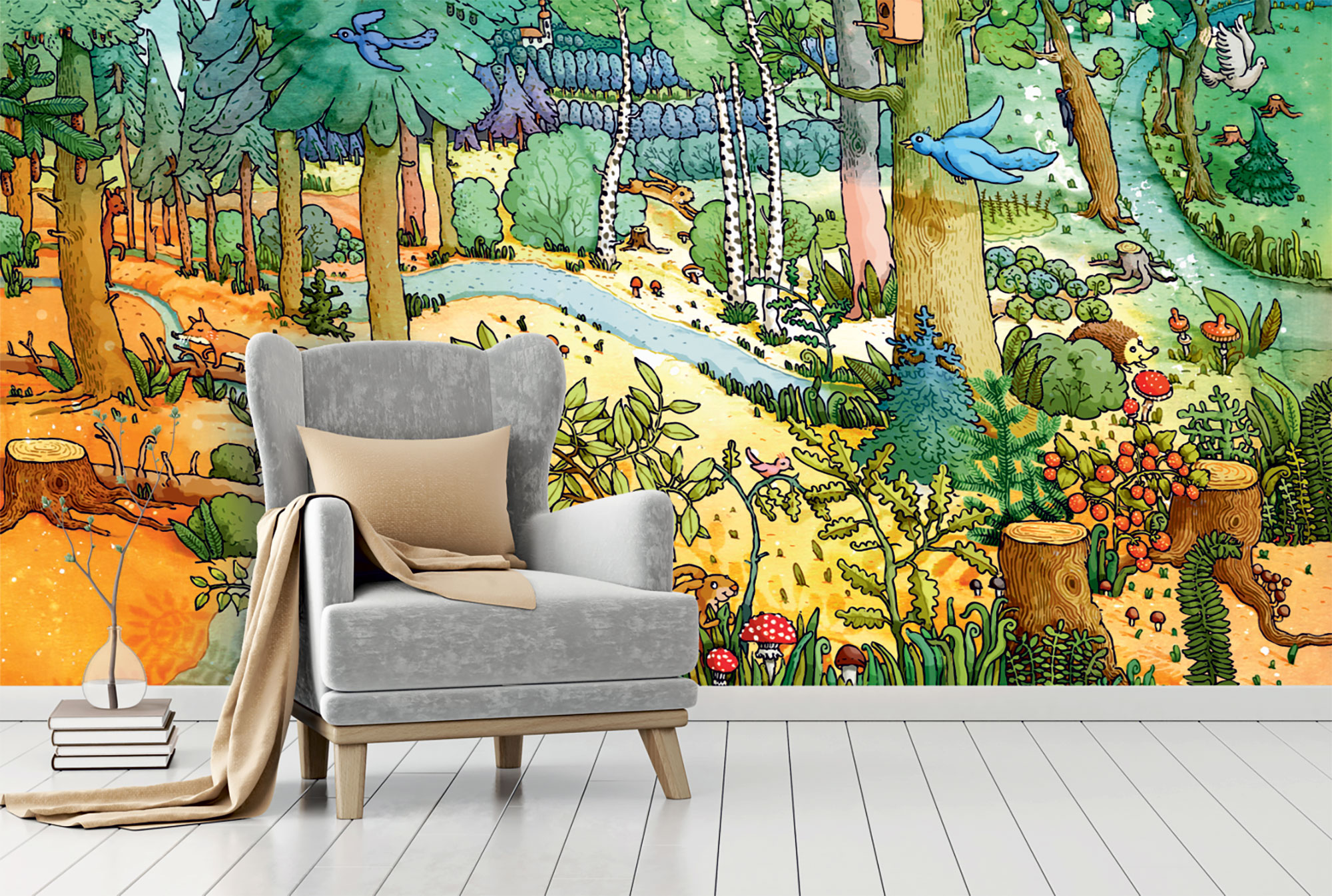 Fototapety na míru, Příroda, les, stromy, zvířátka, 6018, Imaginum, Vavex