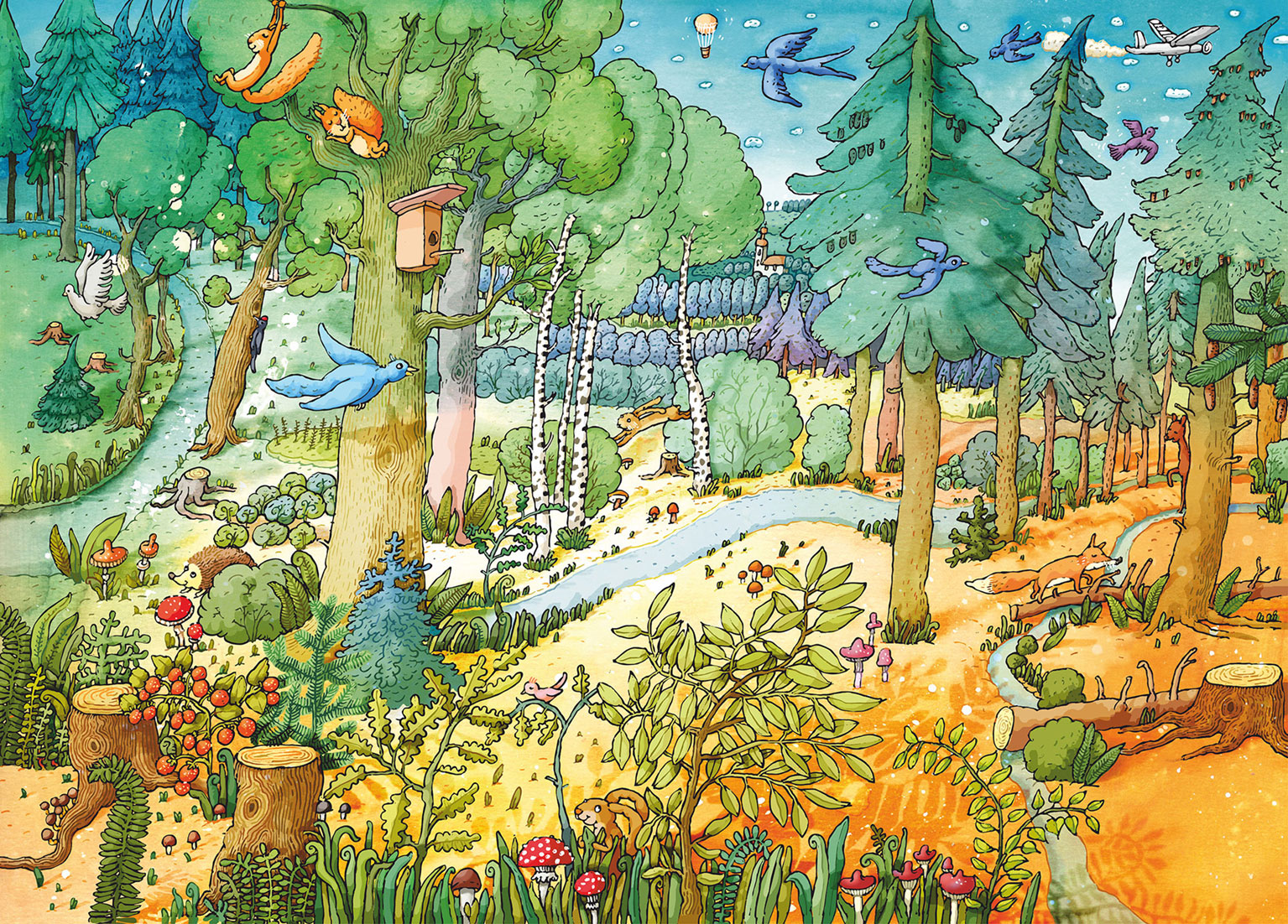 Fototapety na míru, Příroda, les, stromy, zvířátka, 6018, Imaginum, Vavex