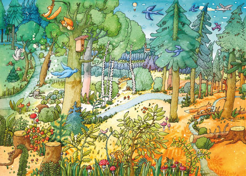 Fototapety na míru, Příroda, les, stromy, zvířátka, 6018, Imaginum, Vavex