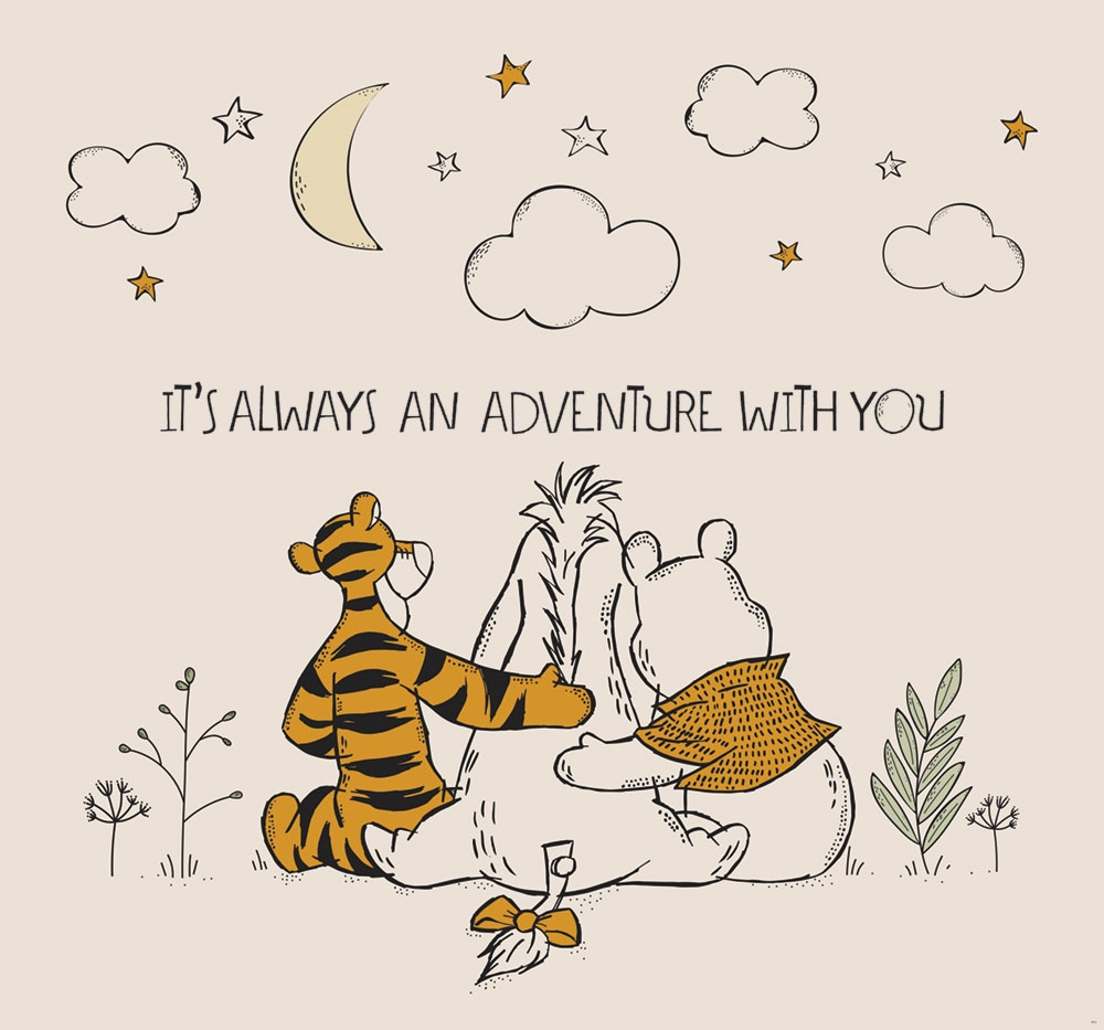 Dětská vliesová obrazová tapeta Disney, Medvídek Pú - Winnie The Pooh Friends Forever, 111390, 300 x 280 cm, Kids@Home 6, Graham & Brown