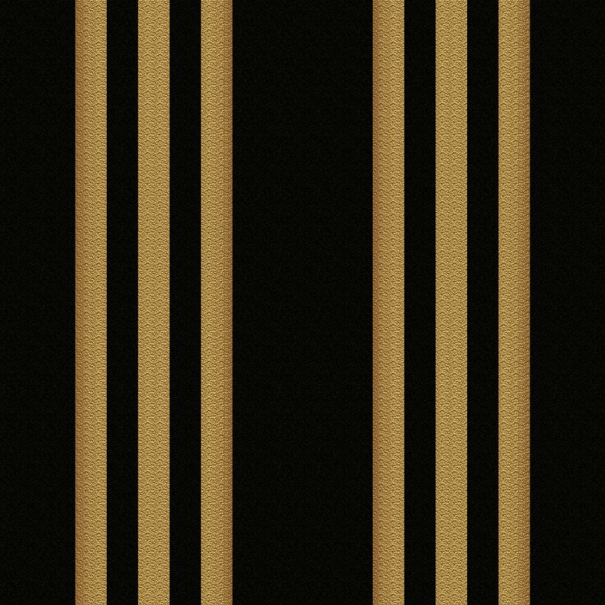 Vliesová tapeta na zeď, černo-zlatá, pruhy, 8200001, Vavex