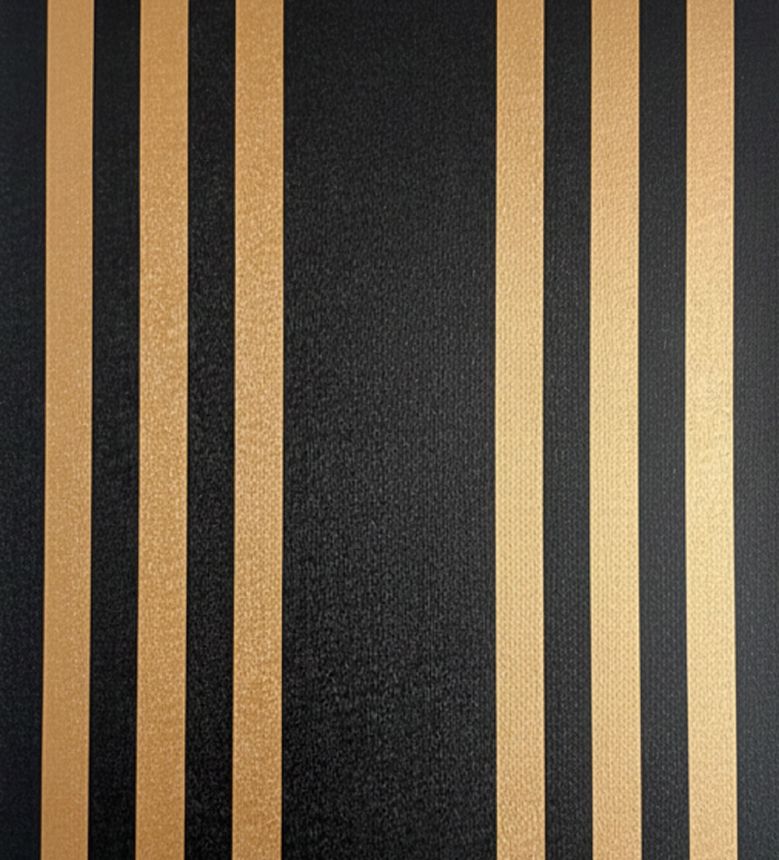 Vliesová tapeta na zeď, černo-zlatá, pruhy, 8200001, Vavex