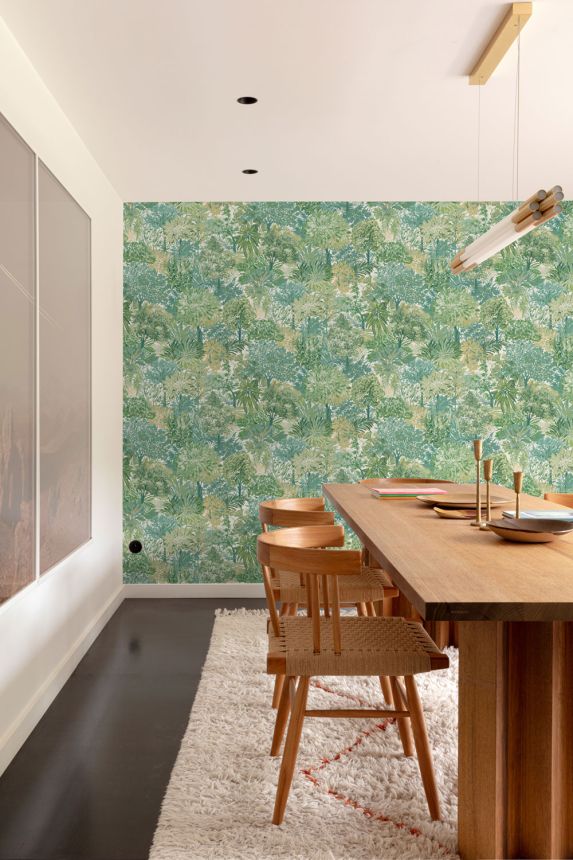 Vliesová tapeta na zeď, zelená, stromy, A78602, Inia, Grandeco