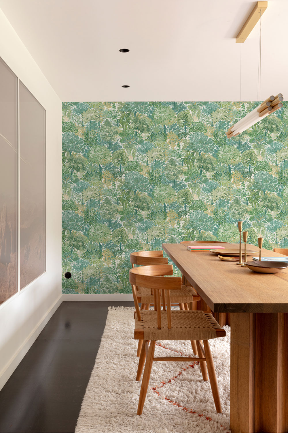 Vliesová tapeta na zeď, zelená, stromy, A78601, Inia, Grandeco