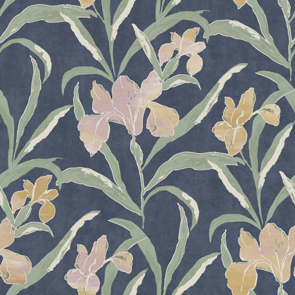 Vliesová tapeta na zeď, modrá, květiny, 2025, Rio, Parato by Cristiana Masi