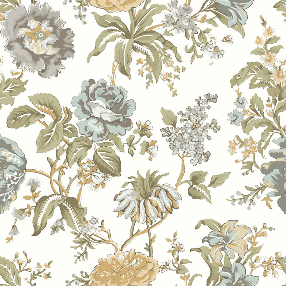 Vliesová tapeta na zeď, zeleno-modrá, květiny, 8305, Blooming Garden 2, Parato by Cristiana Masi