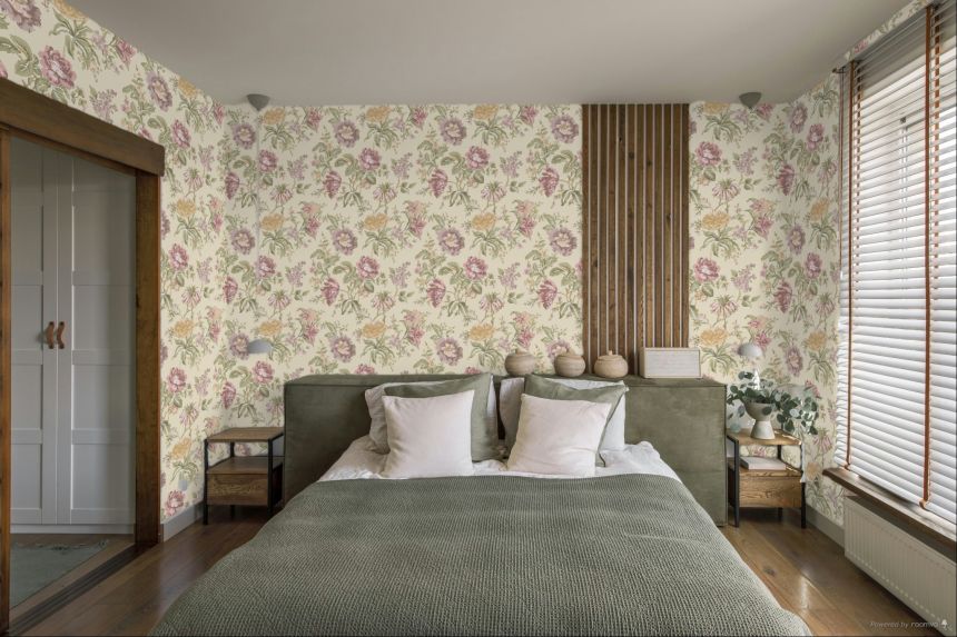 Vliesová tapeta na zeď, béžová, květiny, 8306, Blooming Garden 2, Parato by Cristiana Masi