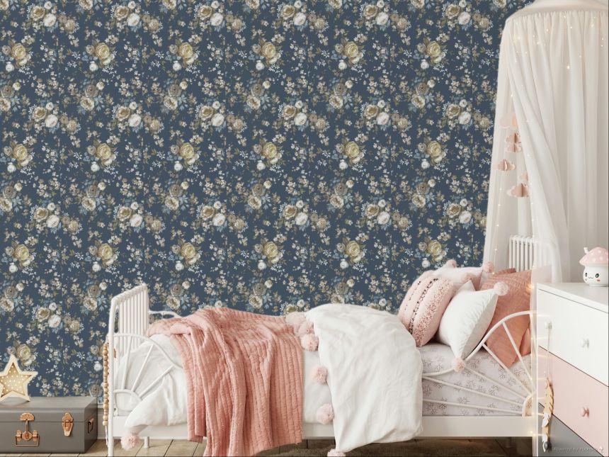 Vliesová tapeta na zeď, modrá, květiny, 8313, Blooming Garden 2, Parato by Cristiana Masi