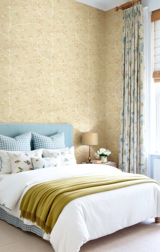 Vliesová tapeta na zeď, béžová, stromy, listy, 8320, Blooming Garden 2, Parato by Cristiana Masi