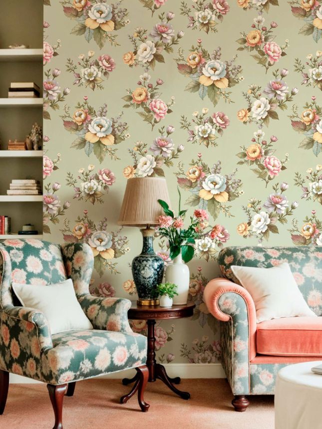 Vliesová tapeta na zeď, zelená, květiny, 8331, Blooming Garden 2, Parato by Cristiana Masi