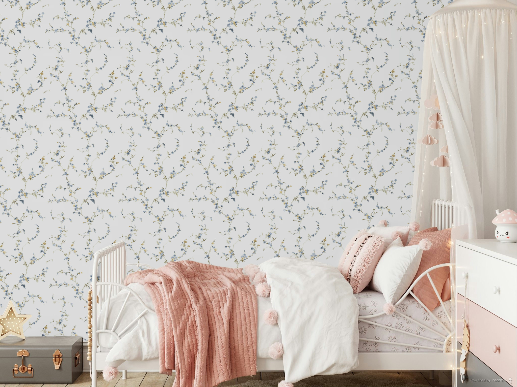 Vliesová tapeta na zeď, modrá, květiny, 8336, Blooming Garden 2, Parato by Cristiana Masi