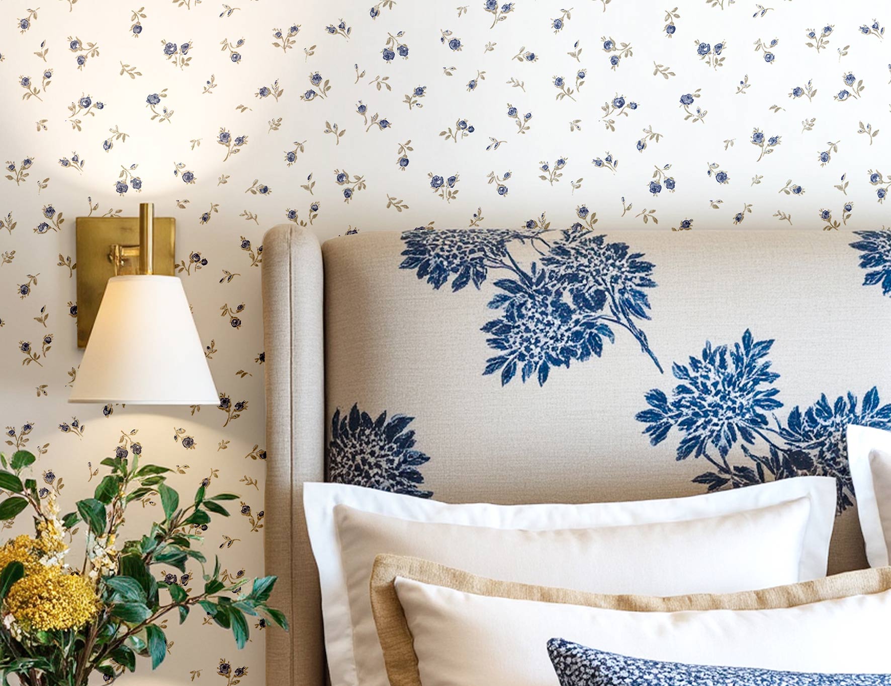 Vliesová tapeta na zeď, modro-hnědá, květiny, 8372, Blooming Garden 2, Parato by Cristiana Masi