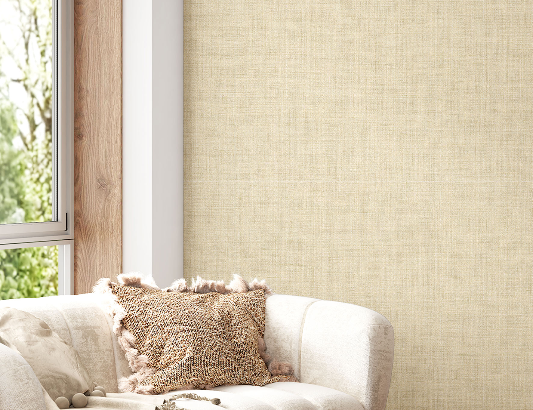 Vliesová tapeta na zeď, okrová, imitace látky, 8398, Blooming Garden 2, Parato by Cristiana Masi