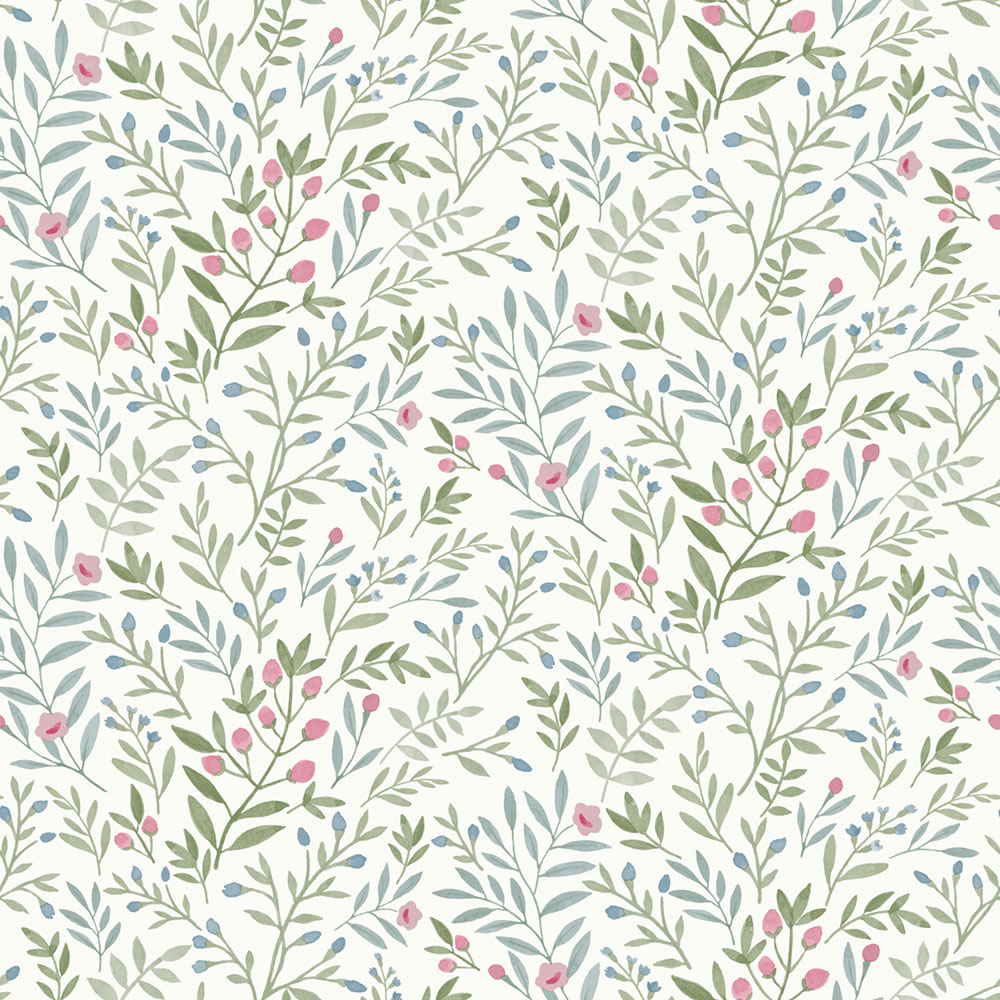 Vliesová tapeta na zeď, zeleno-modrá, větvičky, A78803, Inia, Grandeco