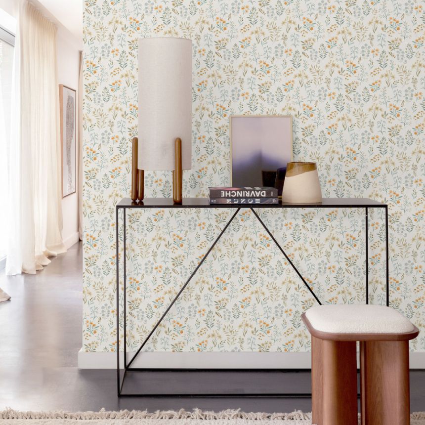 Vliesová tapeta na zeď, růžová, květiny, A80102, Inia, Grandeco