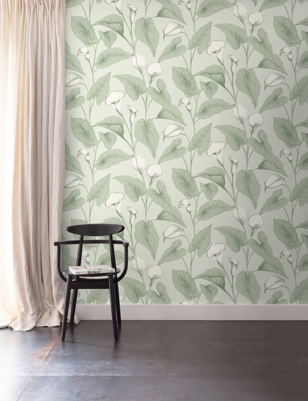 Vliesová tapeta na zeď, zelená, květiny, listy, A83601, Inia, Grandeco