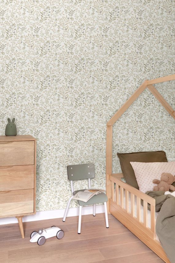 Vliesová tapeta na zeď, šedo-béžová, větvičky, A78802, Inia, Grandeco