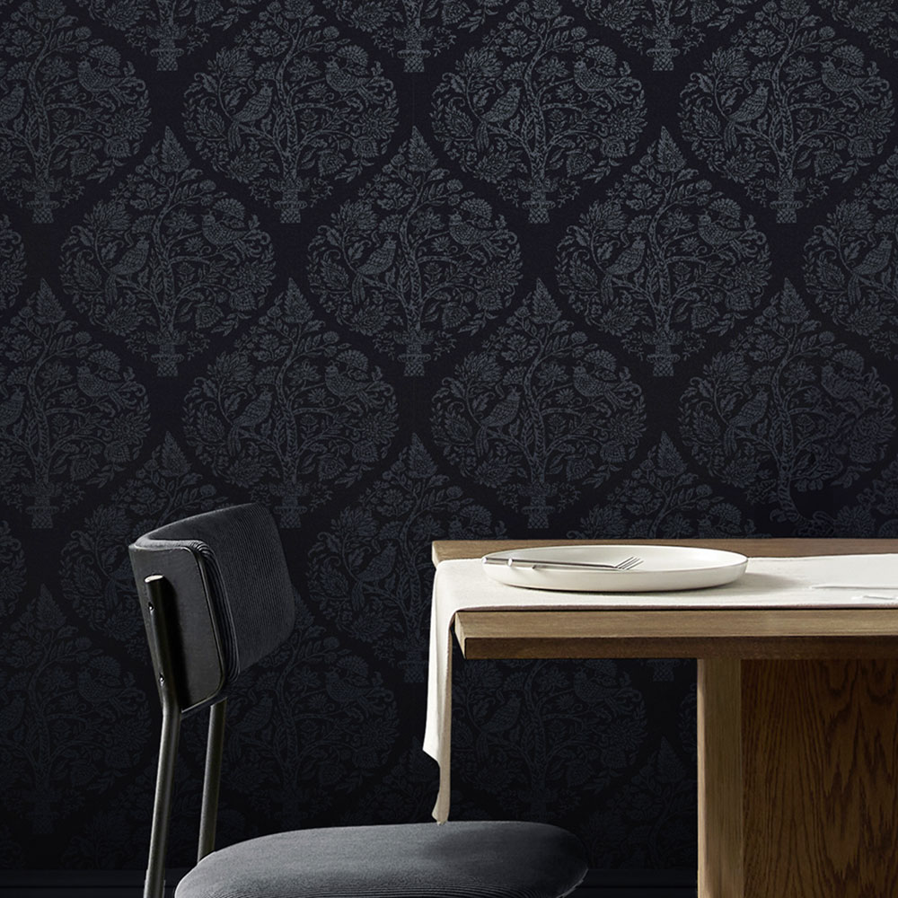 Vliesová tapeta na zeď, modrá, ornamenty, 142059, Allurium, Graham Brown Premium