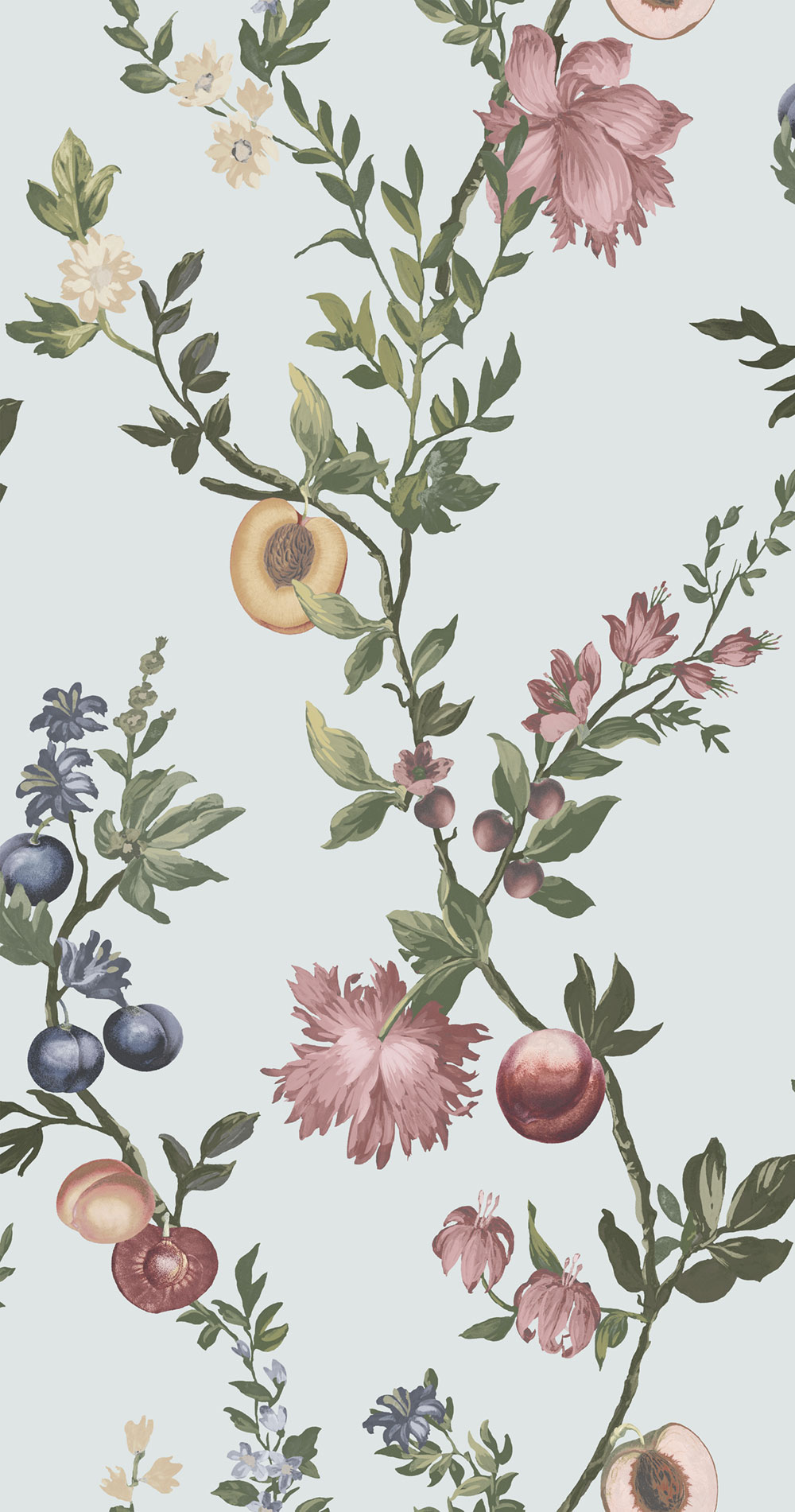 Vliesová tapeta na zeď, modrá, větvičky, květiny, 142343, Allurium, Graham Brown Premium