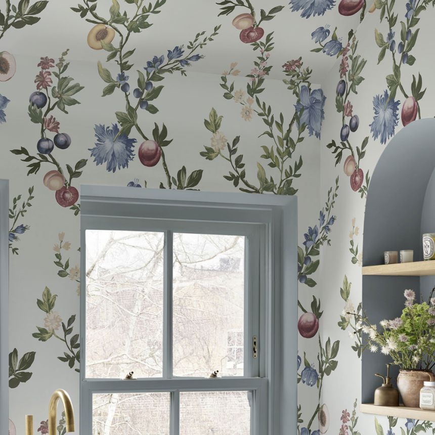 Vliesová tapeta na zeď, bílá, větvičky, květiny, 142344, Allurium, Graham Brown Premium