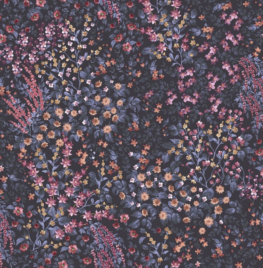 Vliesová tapeta na zeď, modrá, květiny, 142354, Allurium, Graham Brown Premium