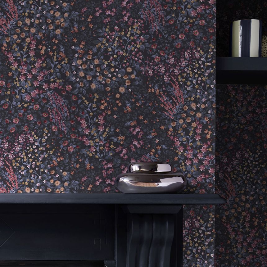 Vliesová tapeta na zeď, modrá, květiny, 142354, Allurium, Graham Brown Premium