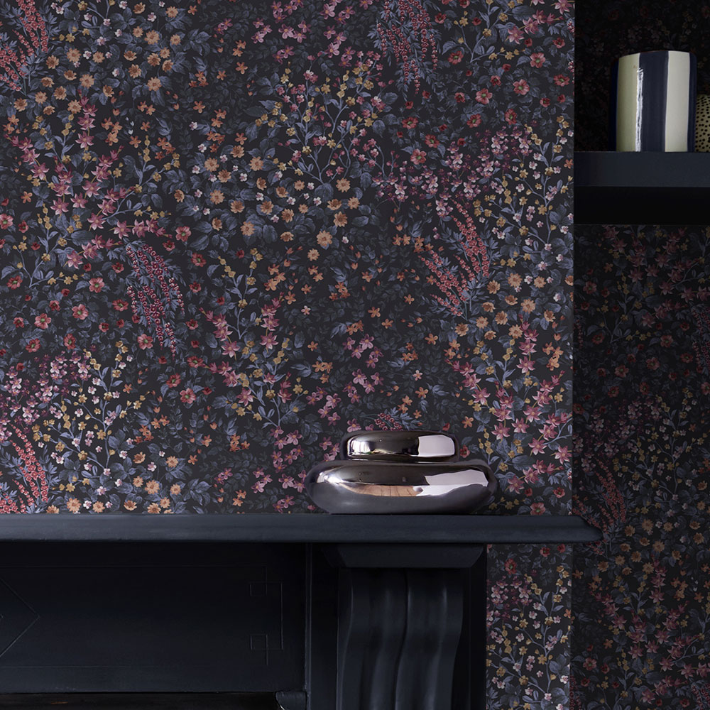 Vliesová tapeta na zeď, modrá, květiny, 142354, Allurium, Graham Brown Premium