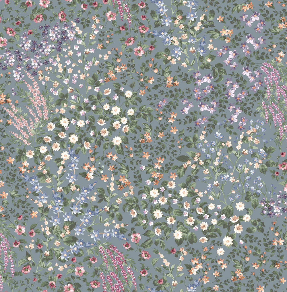 Vliesová tapeta na zeď, modrá, květiny, 142358, Allurium, Graham Brown Premium