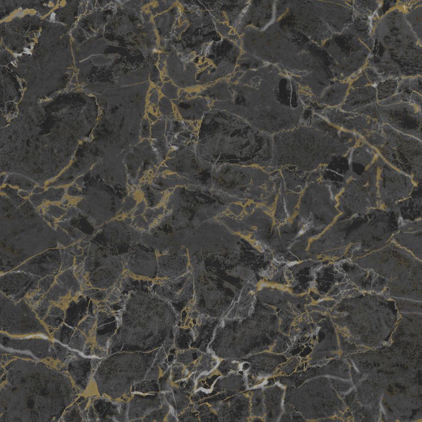 Vliesová tapeta na zeď, černá, zlatá, imitace luxusní štukové omítky, Z81002, Philipp Plein 2, Zambaiti Parati