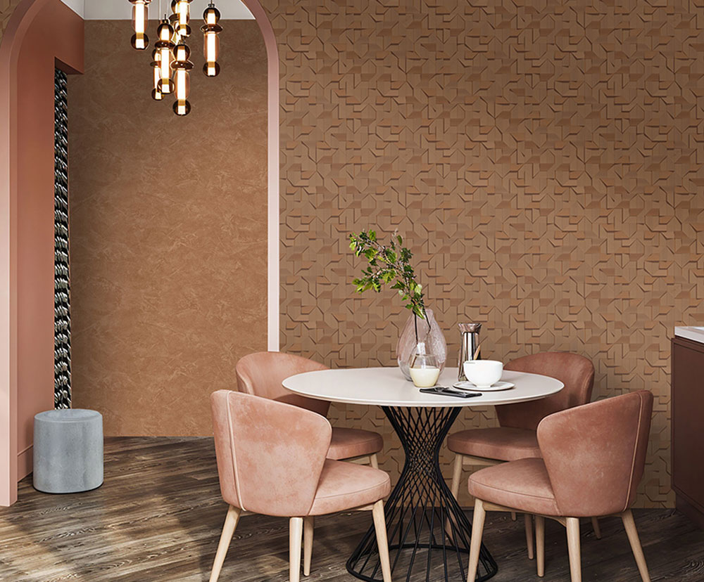 Vliesová 3D tapeta na zeď, hnědá, béžová, geometrický vzor, Z81008, Philipp Plein 2, Zambaiti Parati