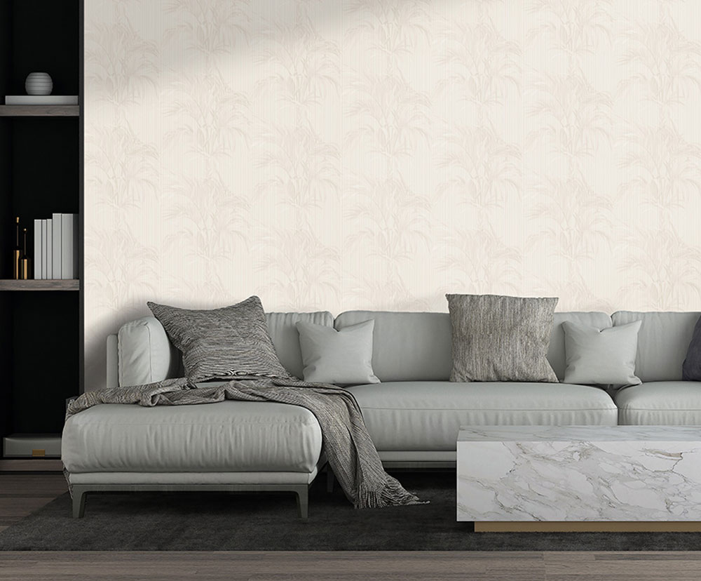 Vliesová tapeta na zeď, bílá, pruhy, listy, Z81018, Philipp Plein 2, Zambaiti Parati