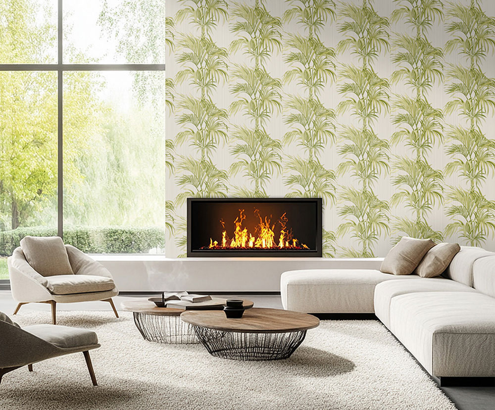 Vliesová tapeta na zeď, bílá, zelená, pruhy, listy, Z81019, Philipp Plein 2, Zambaiti Parati