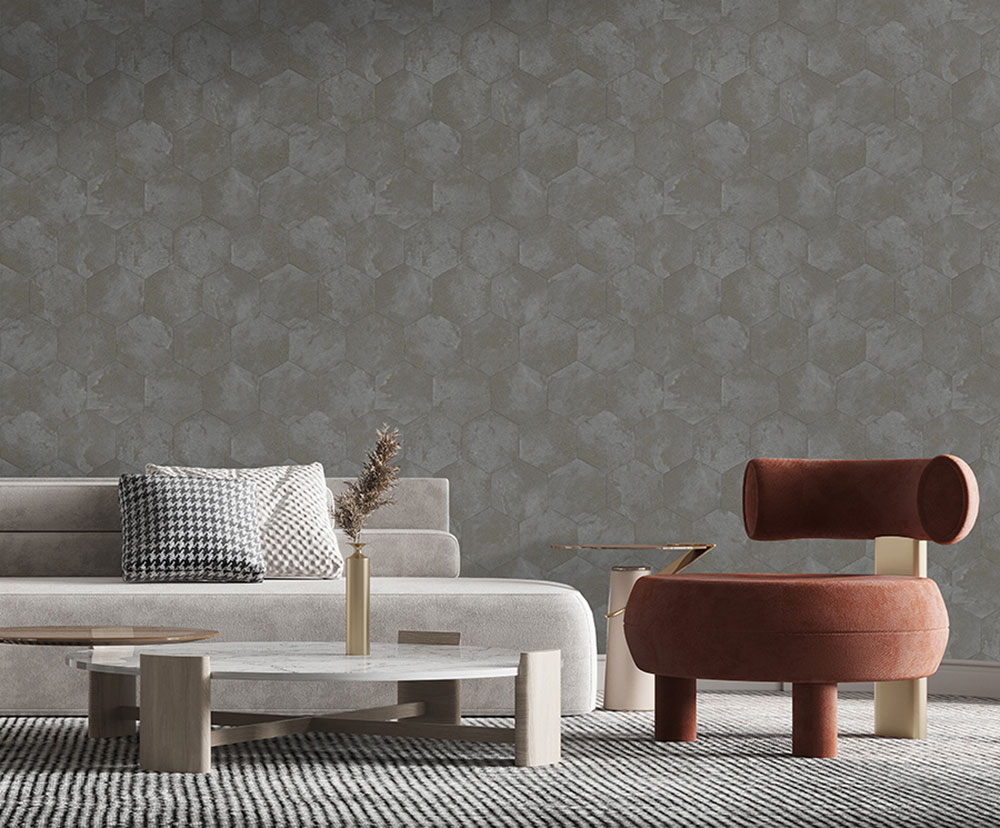 Vliesová tapeta na zeď, šedá, imitace sametu, Z81027, Philipp Plein 2, Zambaiti Parati