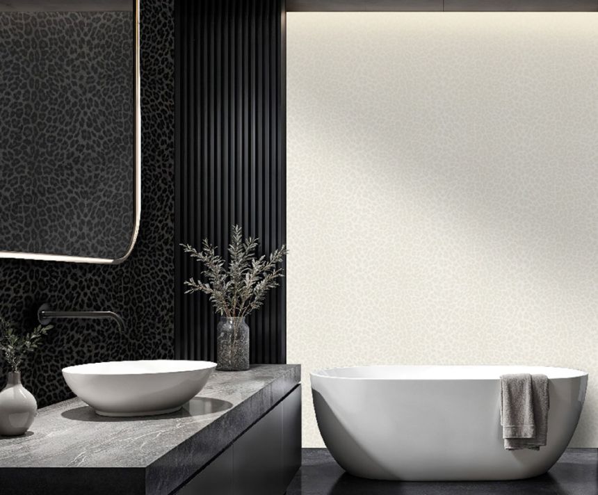 Vliesová tapeta na zeď, černá, zlatá, imitace leopardí kůže, Z81031, Philipp Plein 2, Zambaiti Parati