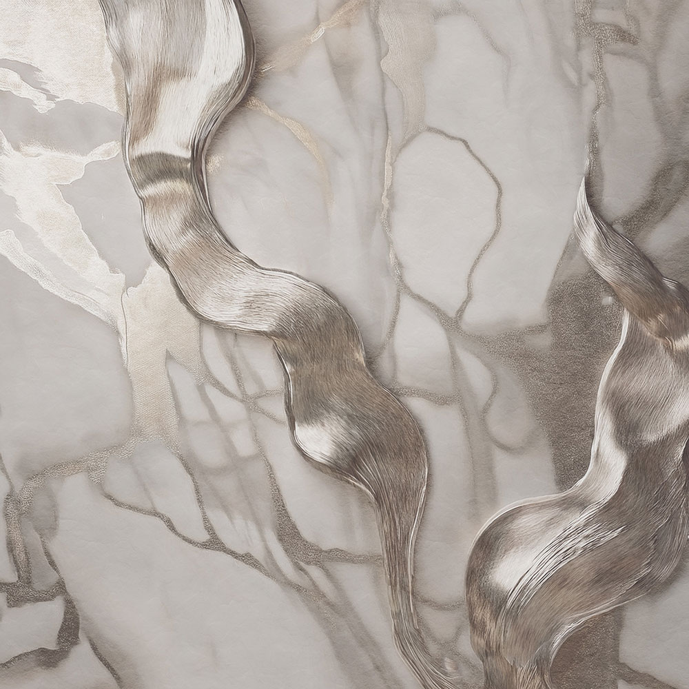 Vliesová obrazová tapeta na zeď, šedá, stříbrná, mramor, Z81072, 3x3m, Philipp Plein 2, Zambaiti Parati