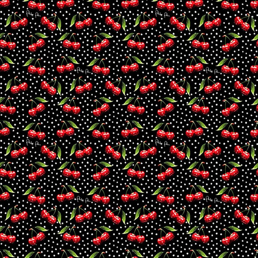 Vliesová obrazová tapeta na zeď, černá, červená, třešně, Z81082, Philipp Plein 2, Zambaiti Parati