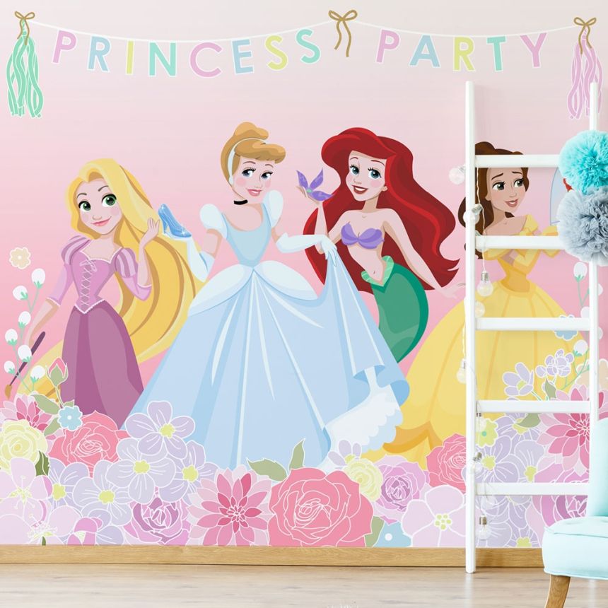 Dětská vliesová obrazová tapeta Disney, Princezny - Princess Party, 111386, 300 x 280 cm, Kids@Home 6, Graham & Brown