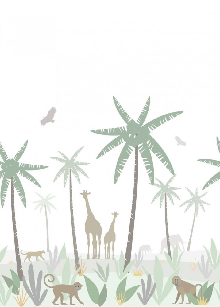 Dětská vliesová obrazová tapeta 158928, Džungle, 200 x 279cm, Let's play, Esta