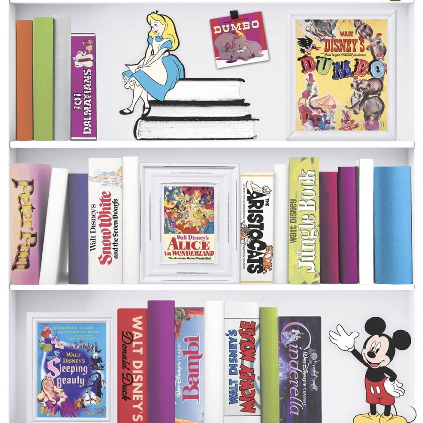 Dětská papírová tapeta 106455, Disney Bookshelf, Kids@Home 6, Graham & Brown