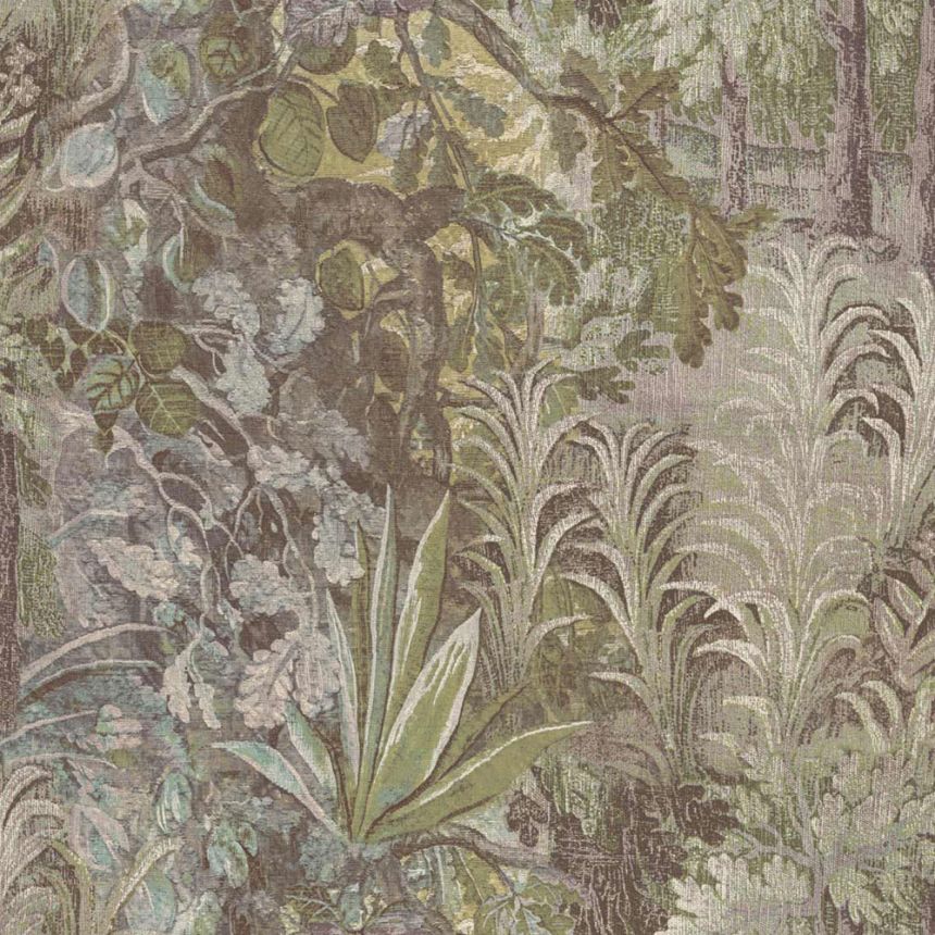 Vliesová tapeta na zeď, zelená, hnědá, rostliny, listy, 5825, Jaipur, Parato by Cristiana Masi