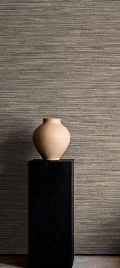 Vliesová tapeta na zeď, hnědá, šedá, imitace látky, 5889, Jaipur, Parato by Cristiana Masi