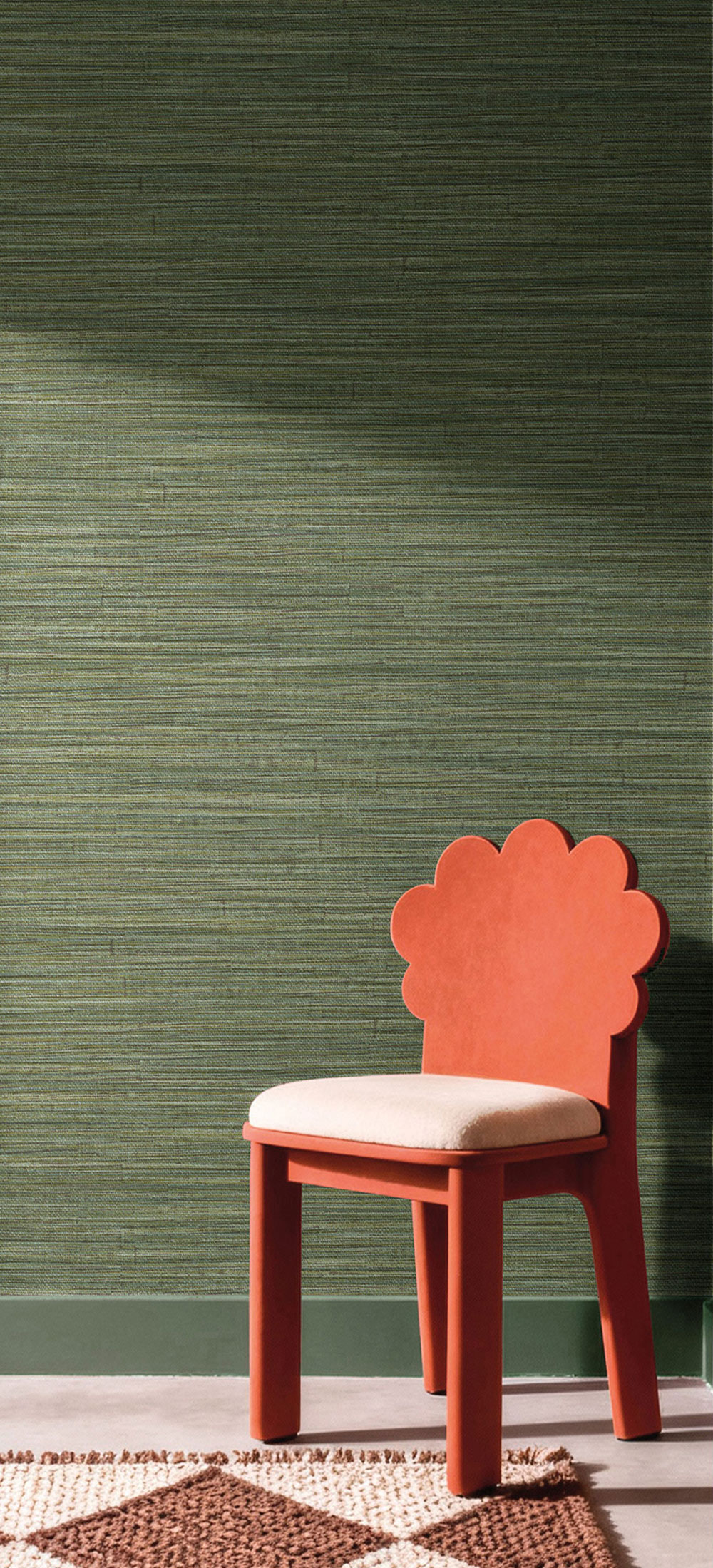 Vliesová tapeta na zeď, zelená, šedá, imitace látky, 5895, Jaipur, Parato by Cristiana Masi