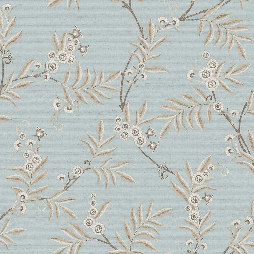 Vliesová tapeta na zeď, bledě modrá, béžová, rozkvetlé větvičky, 7706, Agora, Parato by Cristiana Masi
